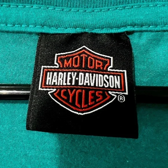 Harley Davidson Sturgis Teal Short Sleeve Top - XL* - Picture 9 of 9